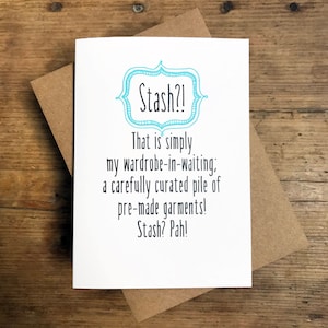 Stash - cartão de felicitações para tricô ou esgoto