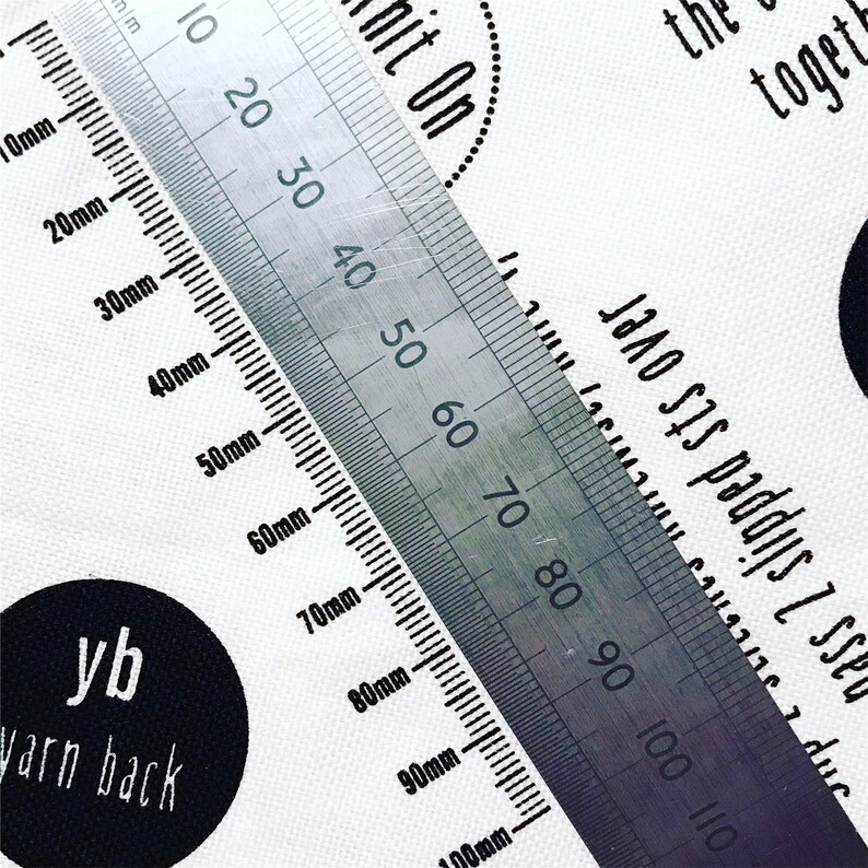 Knitting Abbreviation Tea Towel Dish Cloth Black and White Etsy Australia