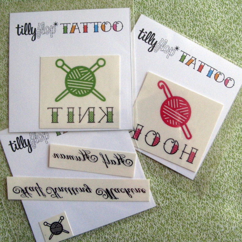 HOOK temporary tattoo for crocheters image 2