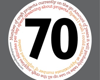 Car bumper sticker for crafter: 70 reasons or excuses or facts!