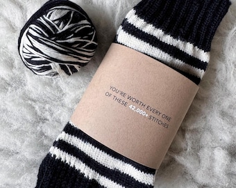 Sock band - 42,000+ stitches - kraft band for handmade socks
