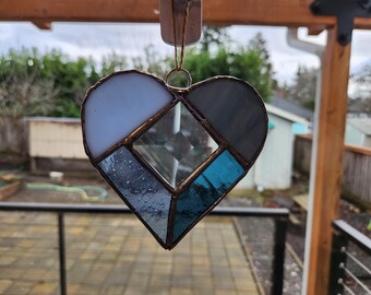 Stained Glass Heart Suncatcher Ornament