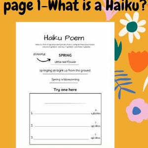 Write Your Own Haiku Poem Printable Template - Etsy