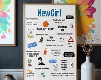 New Girl Poster - Famous Quotes TV Show Art