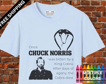 Chuck Norris Joke T-Shirt - Dad Joke Funny Satire Shirt Free Shipping, Unisex Tee, Softstyle Shirt, Gift for Him, Humor Tee