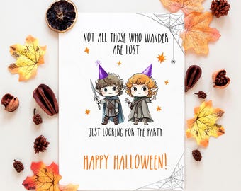 Lord of the Rings Halloween-kaart: Sam en Frodo, feestdecor (digitale download)