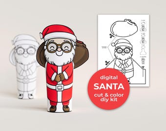Paper Doll Craft: leuke kerstkleurplaten voor kinderen (digitale download met instructies)