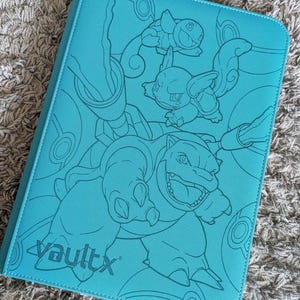 Laser Engraved Vault X Binder - Squirtle, Wartortle & Blastoise