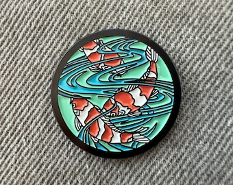 Pino esmaltado para tampa de bueiro de esgoto japonês Ojiya Niigata Koi Fish