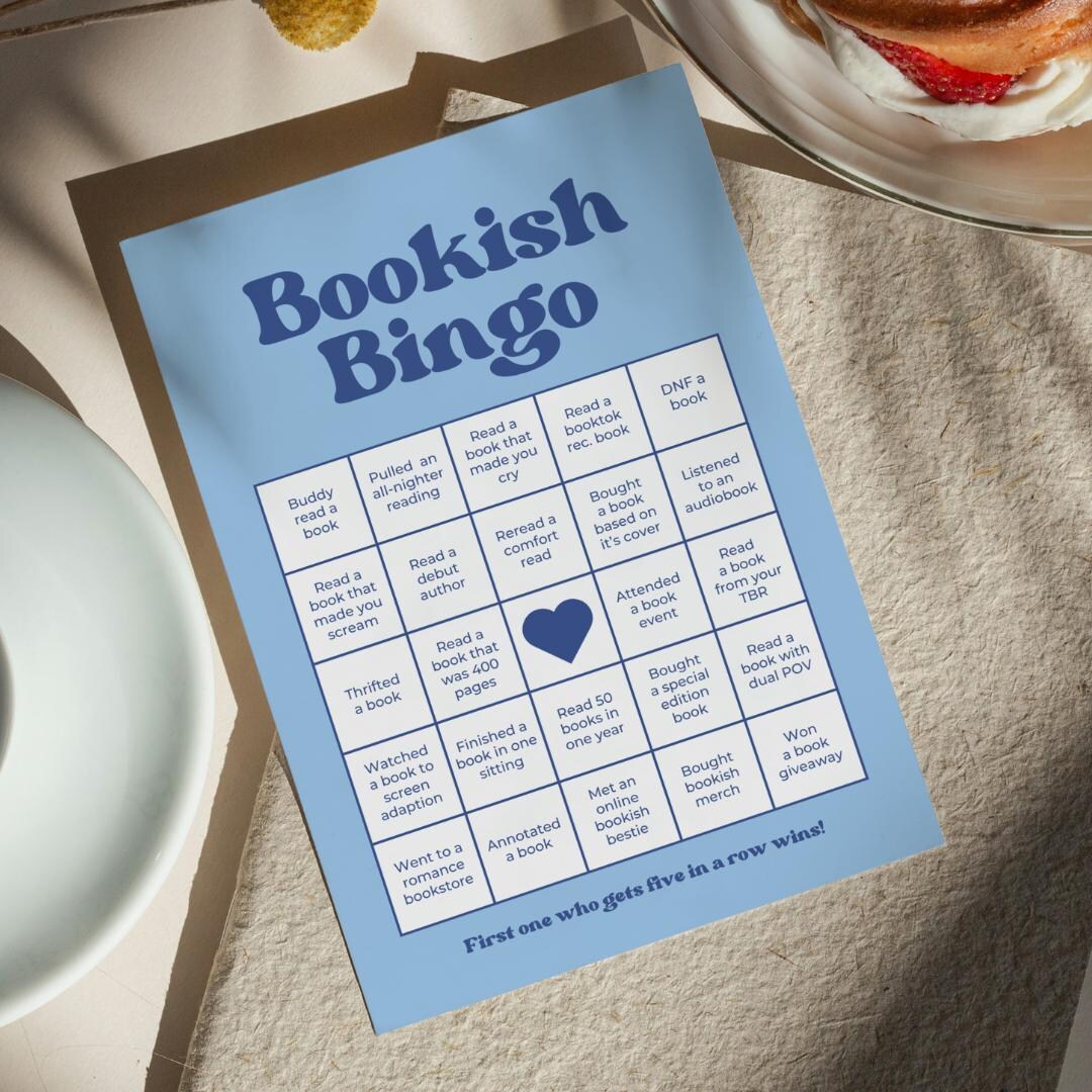 Bookish Bingo Printable | Book Club | Bookish Game - Etsy
