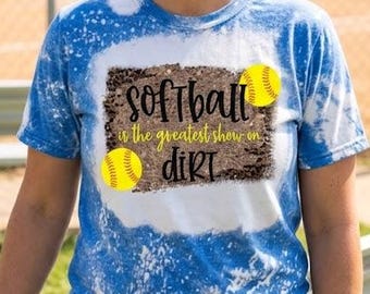Bleached Softball Mom Shirt, Game Day Apparel, Custom Softball Tee