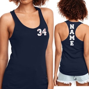 Personalisierter Glitzer Baseball Nummer Tank: Benutzerdefiniertes Softball-Shirt