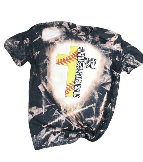 Bleached Softball Mom Shirt: Softball and Jesus Tee