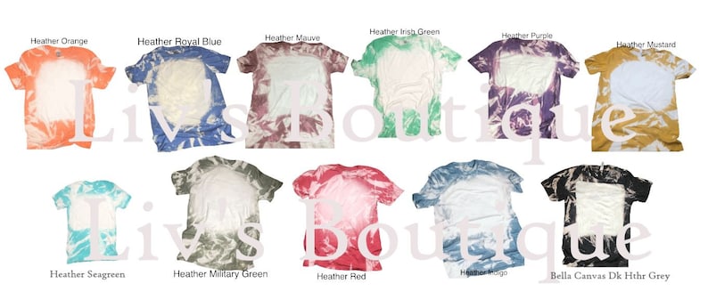 K&ouml;nnte beinhalten: Eine Auswahl an Batik-T-Shirts in verschiedenen Farben, darunter Orange, Blau, Lila, Gr&uuml;n, Violett, Senf, Seegr&uuml;n, Milit&auml;rgr&uuml;n, Rot und Grau. Die Shirts sind alle leer und bereit f&uuml;r die individuelle Gestaltung.