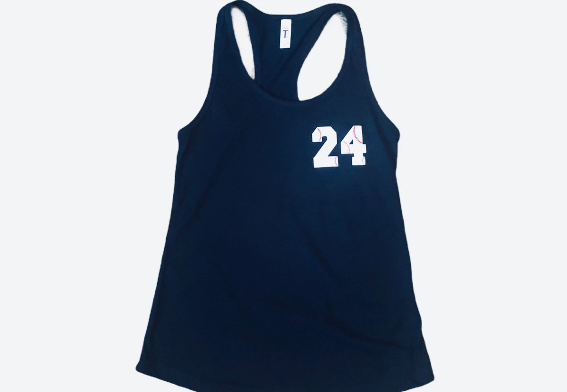 Personalized Baseball Chest Number on Tank Personalized Etsy
