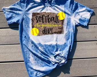 Bleached Softball Mom Shirt: Dirt & Diamonds Tee