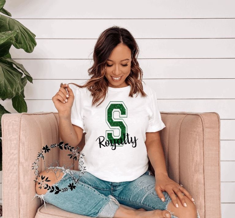 Glitter School Mascot T-Shirt: High School Spirit Wear