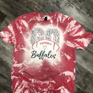 Custom Football Mom Shirt, Bleached Custom Shirt, Name and Number Shirt,  Leopard Football Shirt, Bleached Football Mom Shirt