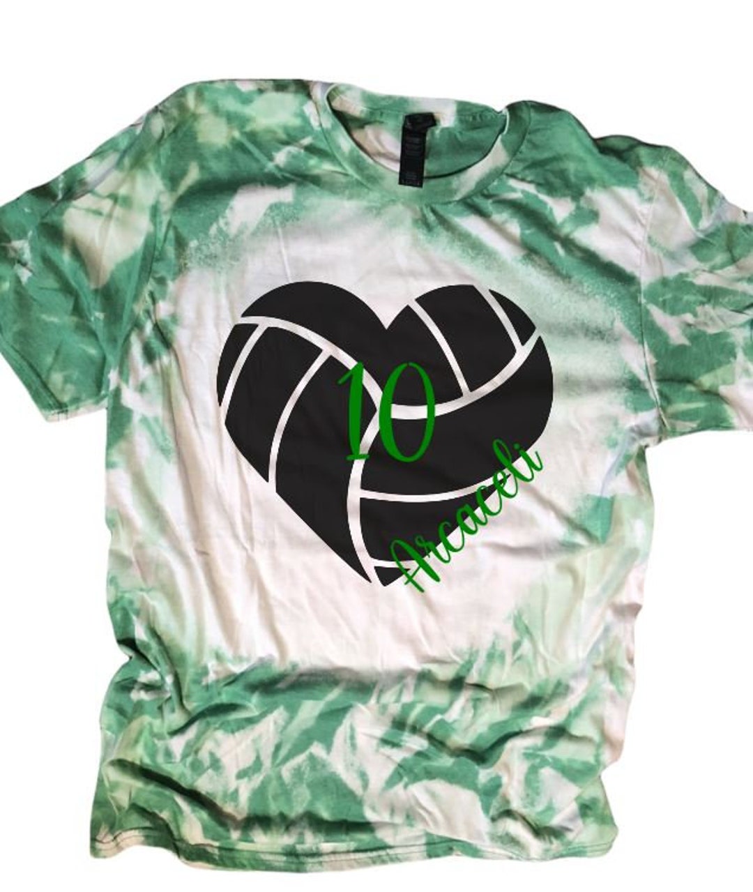 Custom Volleyball Shirt, Bleached Volleyball Shirt, Custom Name and