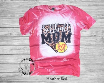 Bleached Leopard Softball Mom Shirt