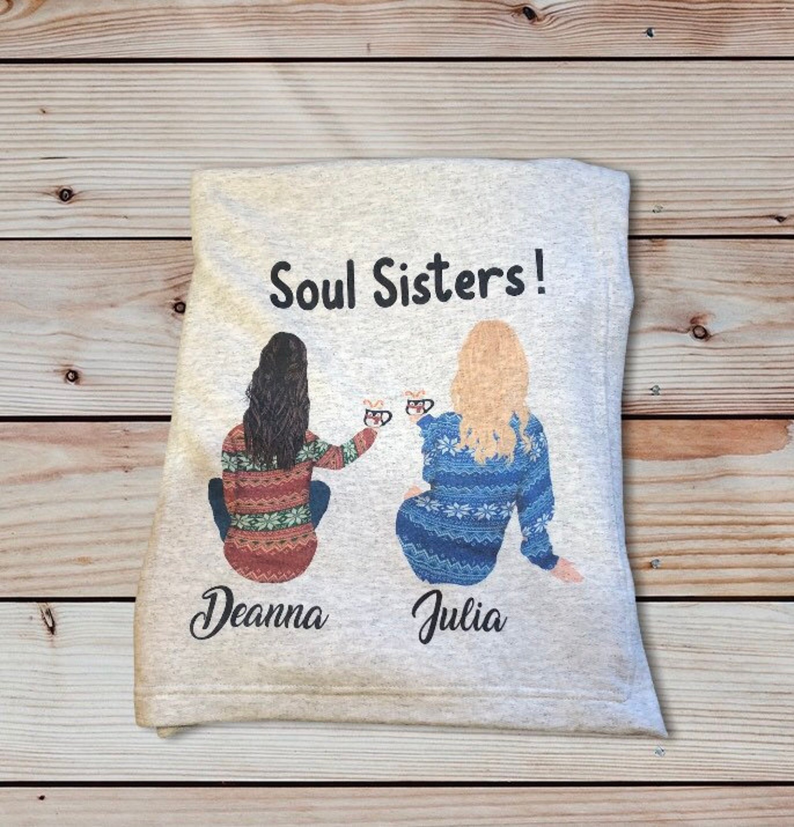 Custom Best Friend Gift Personalized Friend Blanket Best Etsy