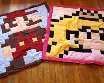 Lil Geek KIRBY Crib Quilt