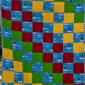 Lil Geek KIRBY Crib Quilt