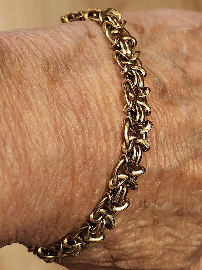 18K Bracelet Italy 7.5 inches image 7