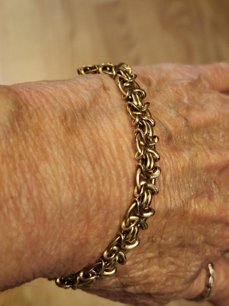 18K Bracelet Italy 7.5 inches image 6