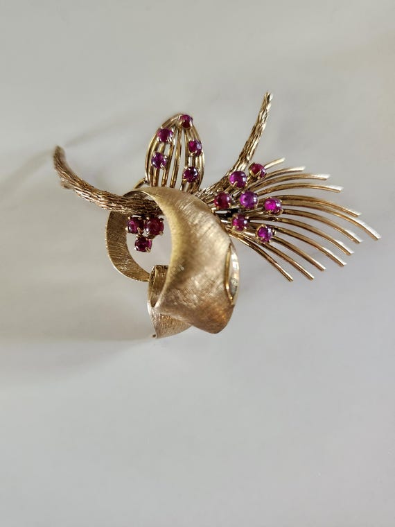 14 Karat and Ruby Pendant - image 1