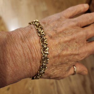 18K Bracelet Italy 7.5 inches image 5