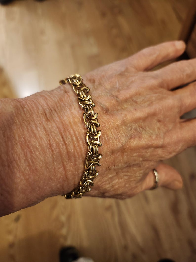 18K Bracelet Italy 7.5 inches image 5