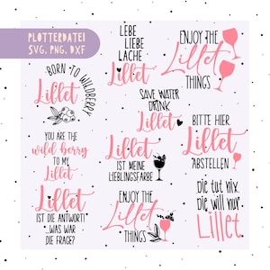 German Lillet bundle Svg Png Dxf Eps Wildberry Lillet svg Alcohol svg - Cricut Silhouette Studio German plotterdatei Laserdatei Lillet
