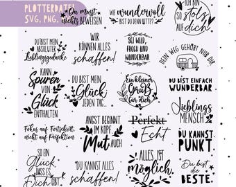 German sayings plotter file - Positive sayings svg - Favorite person svg - Inspirational quotes - Positive sayings svg - German sayings svg