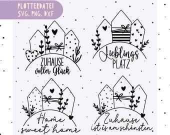 Home Plotter File SVG PNG DXF Home Sayings | Home Svg Bundle | Home Svg Bundle | German Plotting Bundle Svg | file for cricut silhouette