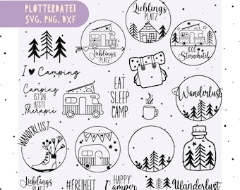 German plotter file Camping Svg Png Caravan Svg Png Plotter file Camper Camping Sayings Home Svg Cricut Plotter file Happy Camper Svg