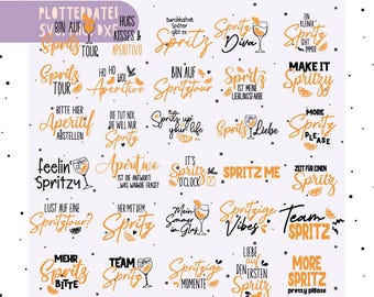 German Spritz bundle Svg Png Dxf Eps Aperitivo svg Alcohol svg, Cricut Silhouette Studio German plotter file Laser file Spritz, Aperitif Svg