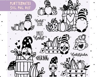Plotter file autumn - Thanksgiving Gnomes Svg Bundle - Gnome Svg - Autumn Gnome Svg, Autumn Gnome - Gnome Cricut Silhouette - Autumn Svg