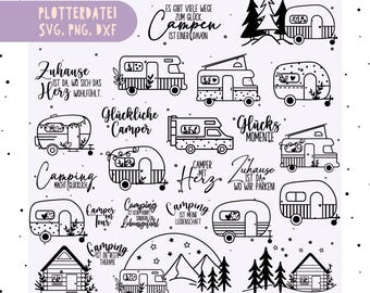 German plotter file camping svg png caravan svg png plotter file camper camping sayings home svg cricut cutting file happy camper