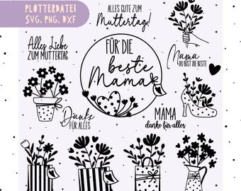 German Mothers Day SVG Bundle, Mom life svg, Mama svg, Funny Mom Svg, Blessed mama svg, Mom of boys girls svg, Mom quotes svg png dxf
