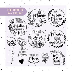 German Mothers Day SVG Bundle, Mom life svg, Mama svg, Funny Mom Svg, Blessed mama svg, German Mama Svg Bundle, Mom quotes svg png dxf