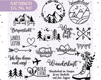 Wanderlust German Plotter File Camping Svg Png Caravan Svg Png Camper Camping Sayings Home Svg Cricut Plotter File Happy Camper Svg
