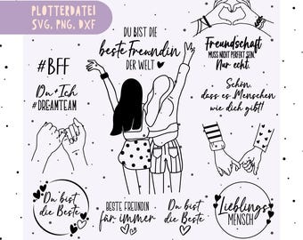 German Best Friends Svg Bundle, Friendship Quotes, German Friendship Day Svg, Besties Svg, Female friendship Svg Png Dxf, Bff Svg, Cricut