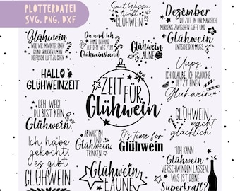 German mulled wine, Christmas market svg sayings - wine svg - plotter file Christmas - laser file mulled wine - Christmas plotter file Svg