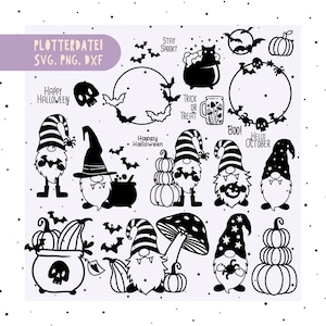 HALLOWEEN SVG, Halloween Svg Bundle, Halloween Cut Files For Cricut, Halloween Clipart, Halloween Png Bundle Gnome Cricut Silhouette Svg Png