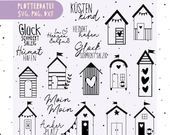 Maritime Svg Bundle, Plotter File Summer, Moin Svg Bundle, Sea Svg, Nautical Dxf Png Svg, Plotter File Coastal Child, German Home Svg