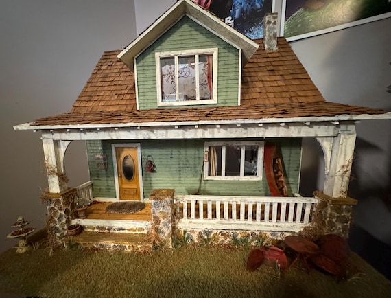 The Lake House - full story dollhouse art piece with custom short story