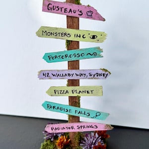 Miniature Movie Road Sign- Disney 1:12
