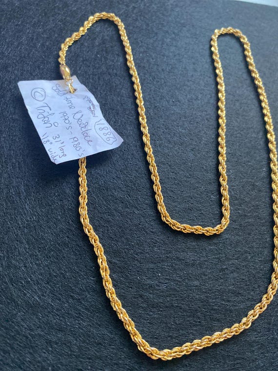 Vintage Solid Toned Necklace - image 3