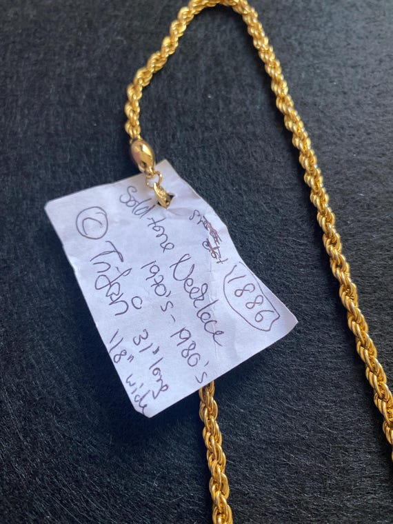 Vintage Solid Toned Necklace - image 2